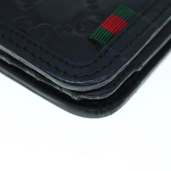 GUCCI GG Canvas Guccissima Web Sherry Line iPad Case Black Red 283782 Auth 64323 - Picture 15 of 16